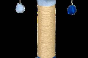 Когтеточка (дряпка) Мур-Мяу 'Луна' в джутовой веревке Сине-голубая