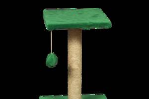Когтеточка (дряпка) Мур-Мяу 'Тройка' в джутовой веревке Зеленая