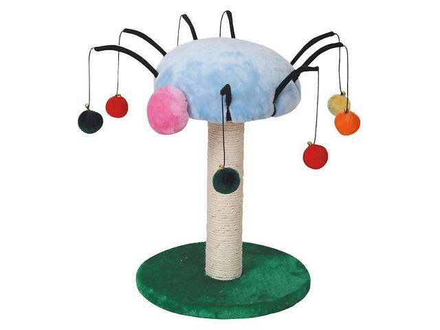 Когтеточка столбик с игрушками для кошек CROCI Насекомые (Кроки) 35х35х47 см Паук