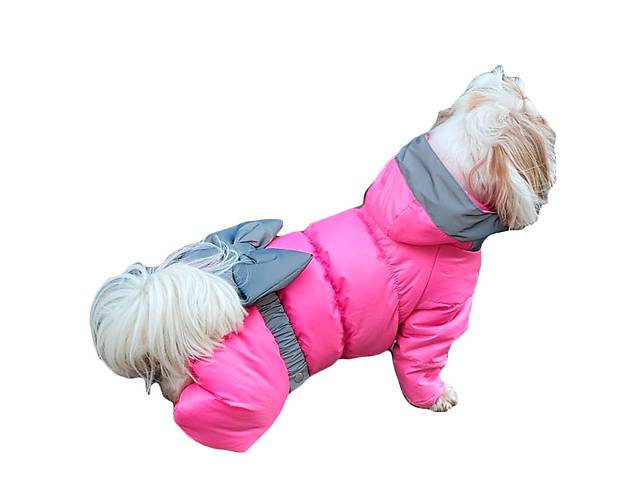 Комбинезон для собак девочек Fifa Бантик М Розово-серый