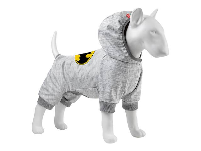 Комбинезон для собак WAUDOG Clothes Бэтмен лого Софтшелл M35 B 54-60 см С 34-40 см