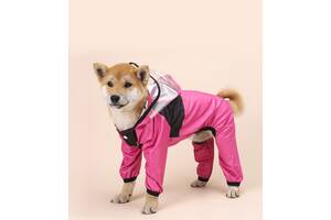 Комбинезон-дождевик для собак 11331 XL розовый