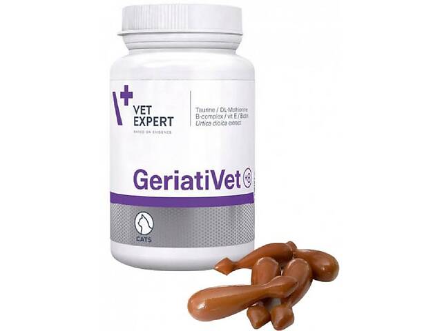 Комплекс витаминов и минералов для кошек зрелого возраста VetExpert GeriatiVet Cat 60 капсул (5902414201637)
