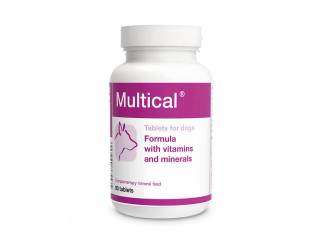 Комплексная витаминно-минеральная кормовая добавка для собак Dolfos MultiCal 90 таб. 125-90