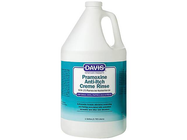 Кондиционер от зуда Davis Pramoxine Anti-Itch Creme Rinse с 1% прамоксин гидроxлоридом для собак и котов 3.8 л (87717...