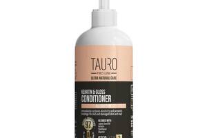 Кондиционер с кератином для шерсти собак и котов Tauro Pro Line Ultra Natural Care Keratin Gloss Conditioner 1 л