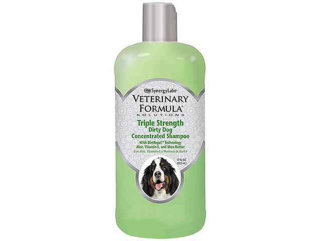 Концентрированный грязеотталкивающий шампунь для собак и котов Veterinary Formula Triple Strength Dirty Dog 503 мл (7...