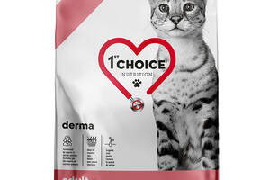 Корм 1st Choice Adult Derma сухой диетический для взрослых кошек для улучшения состояния кожи с лососем 4.54 кг