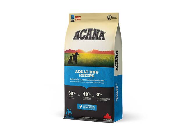 Корм Acana Adult Dog Recipe сухой с мясом и рыбой для собак всех возрастов 17 кг