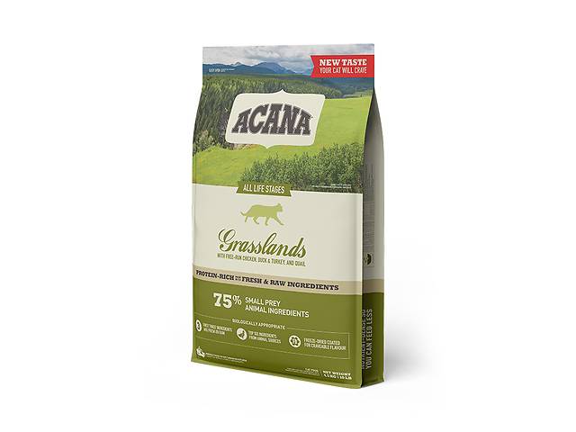 Корм Acana Grasslands cat сухой с мясом и рыбой для котов всех возрастов 4.5 кг