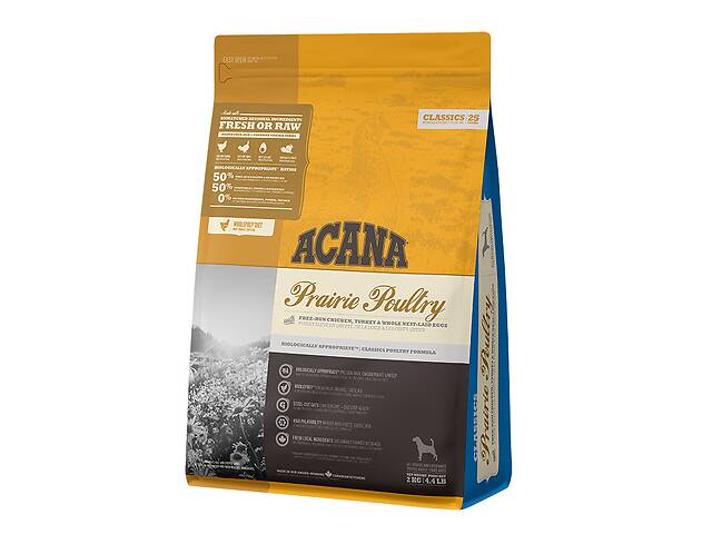 Корм Acana Prairie Poultry сухой с мясом птицы для собак всех возрастов 2 кг