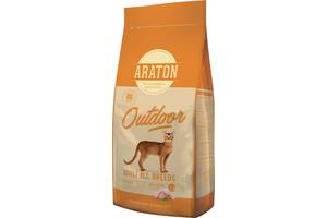 Корм ARATON OUTDOOR Adult All Breeds сухой с курицей и индейкой для взрослых кошек 15 кг