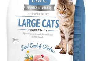 Корм Brit Care Cat Grain Free Large Cats Power Vitality сухой с уткой и курицей для котов больших пород 2.0 кг