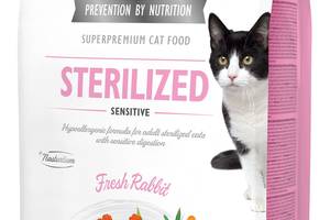 Корм Brit Care Cat Grain Free Sterilized Sensitive сухой с кроликом для стерилизованных кошек с чувствительным пищева...