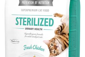 Корм Brit Care Cat Grain Free Sterilized Urinary Health полнорационный беззерновой сухой на основе куриного мяса для...