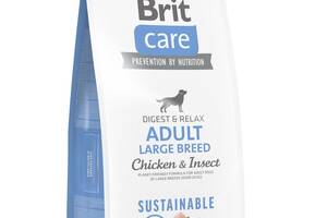 Корм Brit Care Dog Adult Large Breed Chicken and Insect сухой с куриицей и белком насекомых для взрослых собак крупны...