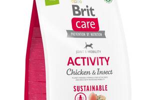 Корм Brit Care Dog Sustainable Activity Chicken and Insect сухой с курицей и белком насекомых для взрослых активных с...