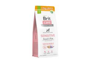 Корм Brit Care Dog Sustainable Sensitive Insect and Fish сухой с рыбой и белком насекомых для взрослых собак с чувств...