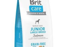 Корм Brit Care Grain Free Junior Large Breed Salmon беззерновой с лососем для молодых собак крупных пород 12 кг