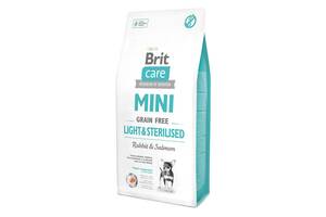 Корм Brit Care Grain Free Mini Light Sterilised сухой беззерновой для стерилизованных собак с избыточным весом 7 кг