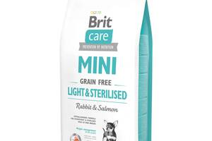 Корм Brit Care Grain Free Mini Light Sterilised сухой беззерновой для стерилизованных собак с избыточным весом 7 кг