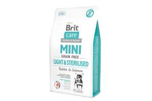 Корм Brit Care Grain Free Mini Light Sterilised сухой беззерновой для стерилизованных собак с избыточным весом 2 кг