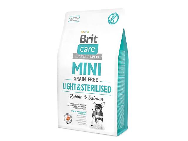 Корм Brit Care Grain Free Mini Light Sterilised сухой беззерновой для стерилизованных собак с избыточным весом 2 кг