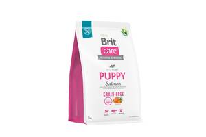 Корм Brit Care Grain Free Puppy Salmon сухой беззерновой с лососем для щенят всех пород 3 кг