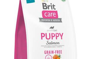 Корм Brit Care Grain Free Puppy Salmon сухой беззерновой с лососем для щенят всех пород 3 кг
