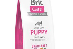 Корм Brit Care Grain Free Puppy Salmon сухой беззерновой с лососем для щенят малых и средних пород 12 кг
