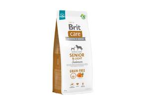 Корм Brit Care Grain Free Senior and Light Salmon сухой с лососем для пожилых собак 12 кг