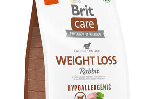 Корм Brit Care Weight Loss Rabbit гипоаллергенный сухой для взрослых собак всех пород с лишним весом или склонных к н...