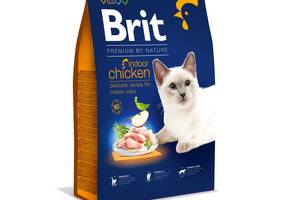 Корм Brit Premium by Nature Cat Indoor сухой с курицей для взрослых котов живущих в помещении 8.0 кг