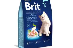 Корм Brit Premium by Nature Cat Kitten сухой с курицей для котят 8.0 кг