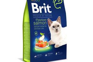 Корм Brit Premium by Nature Cat Sterilized Salmon сухой с лососем для стерилизованных котов 8.0 кг