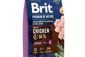 Корм Brit Premium Dog Junior S сухой с курицей для щенков и молодых собак мелких пород 8 кг