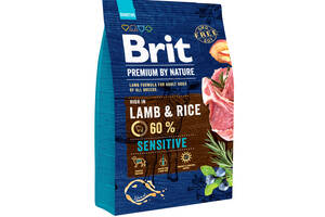 Корм Brit Premium Sensitive Lamb Rice для взрослых собак с чувствительным пищеварением 3 кг