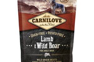 Корм Carnilove Dog Adult Lamb Wild Boar сухой с ягненком и диким кабаном для взрослых собак 1.5 кг