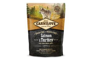 Корм Carnilove Dog Adult Large Breed Salmon Turkey сухой с лососем и индейкой для взрослых собак крупных пород 1.5 кг