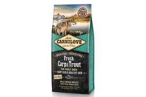 Корм Carnilove Fresh Carp Trout Adult Dog сухой со свежим карпом и форелью для взрослых собак 12 кг