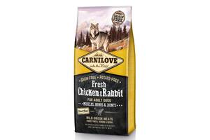 Корм Carnilove Fresh Chicken and Rabbit for Adult dogs сухой со свежей курицей и кроликом для взрослых собак 12 кг