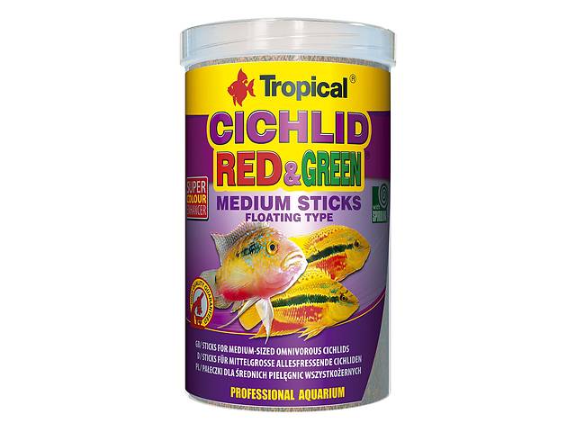 Корм для аквариумных рыб в палочках Tropical Cichlid Red&Green Medium Sticks 1 л (5900469637265)