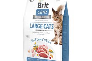 Корм для кошек крупных пород Brit Care Large Cats Power Vitality 2 кг с курицей и уткой