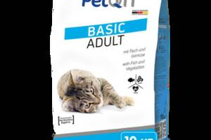 Корм для кошек PetQM Basic Adult с рыбой и овощами 10 кг