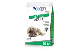 Корм для кошек PetQM Basic Adult с индейкой и овощами 10 кг