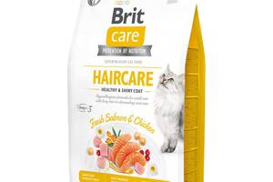 Корм для кошек с длинной шерстью Brit Care Haircare Healthy Shiny Coat 2 кг с курицей и лососем