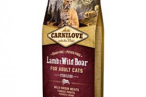 Корм для кошек стерилизованных Carnilove Sterilised Lamb Wild Boar 6 кг с ягненком и кабаном