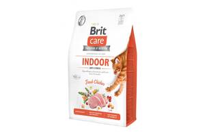 Корм для кошек живущих в помещении Brit Care Indoor Anti-stress 2 кг с курицей