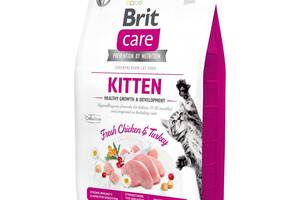 Корм для котят Brit Care Kitten Healthy Growth Development 2 кг с курицей и индейкой