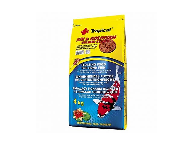 Корм для рыб Tropical KOI & GOLDFISH COLOUR STICKS 4 кг (5900469403525)